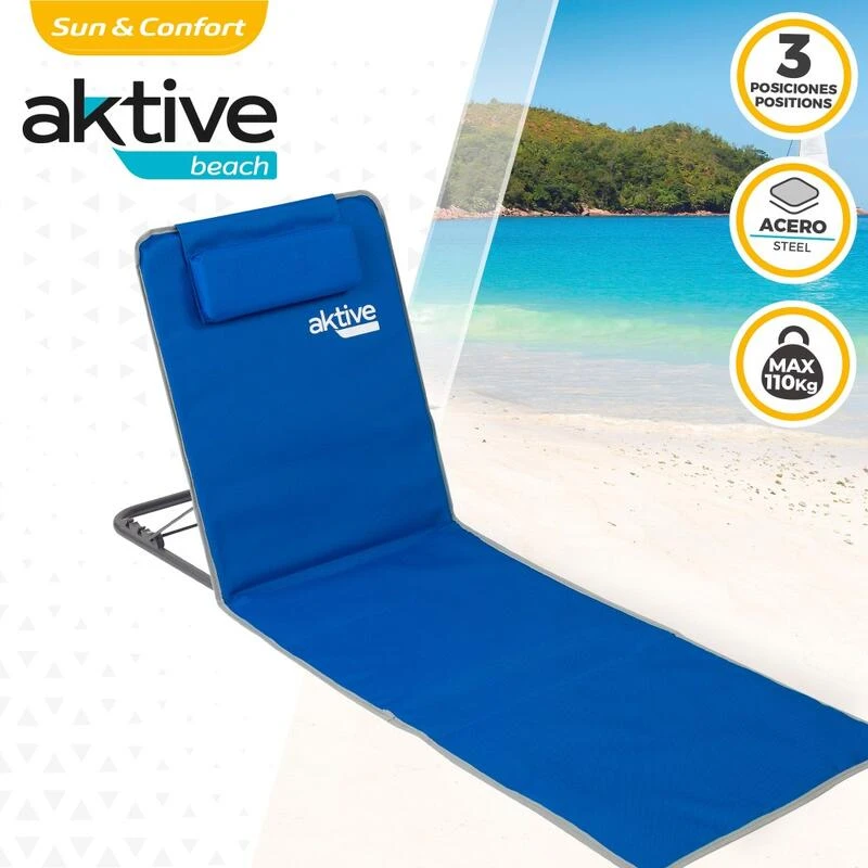 AKTIVE Matelas De Camping Pliable, Dossier Multipositions, Bleu â Image 2