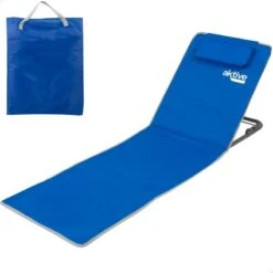 AKTIVE Matelas De Camping Pliable, Dossier Multipositions, Bleu