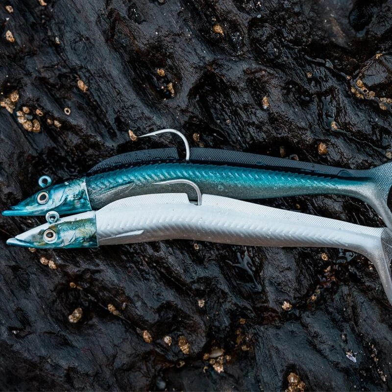 COMBO Leurres Souples Shad Lançon EELO 200 48gr NATURAL â Image 4