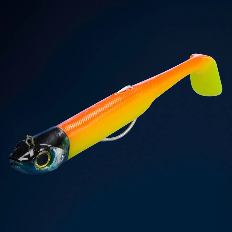 COMBO Leurres Souples Shad Texan ANCHO 120 50g Rose Fluo/ Orange PĂȘche En Mer â Image 2