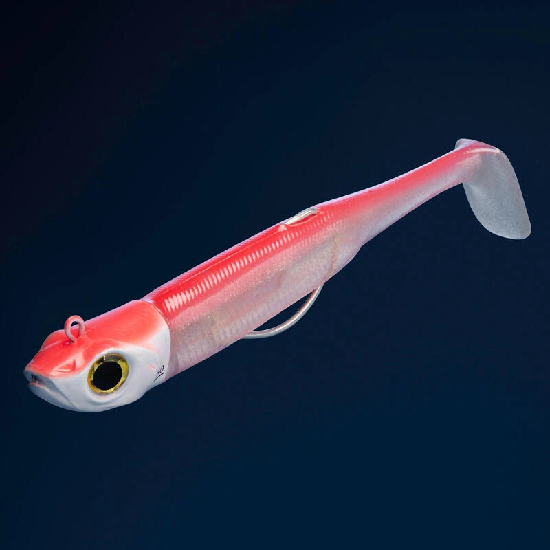 COMBO Leurres Souples Shad Texan ANCHO 120 50g Rose Fluo/ Orange PĂȘche En Mer â Image 3