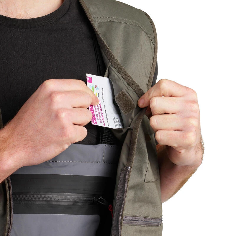 Gilet De PĂȘche - FV 100 Kaki â Image 4