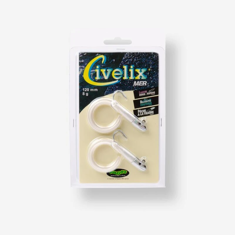 Leurre Civelix 12cm 8gr Blanc X2 PĂȘche En Mer â Image 3