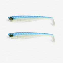 LEURRE SOUPLE BROCHET SHAD ROGEN 160 BLEU X2