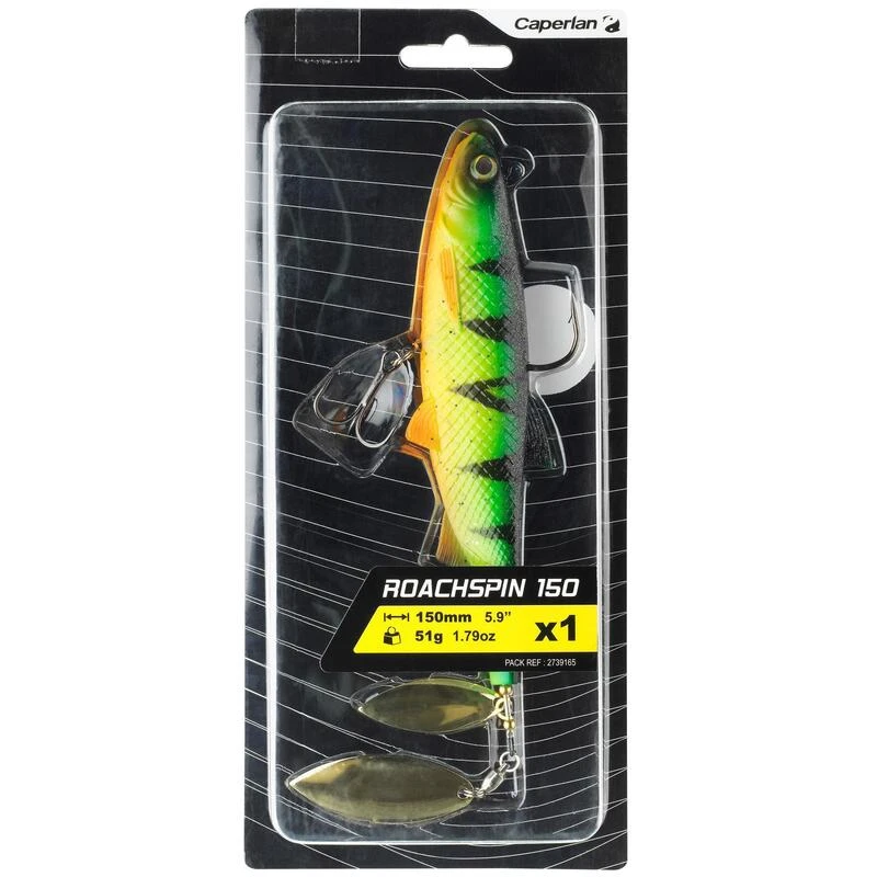 LEURRE SOUPLE SHAD A PALETTES PĂCHE AUX LEURRES ROACHSPIN 150 FIRETIGER â Image 2