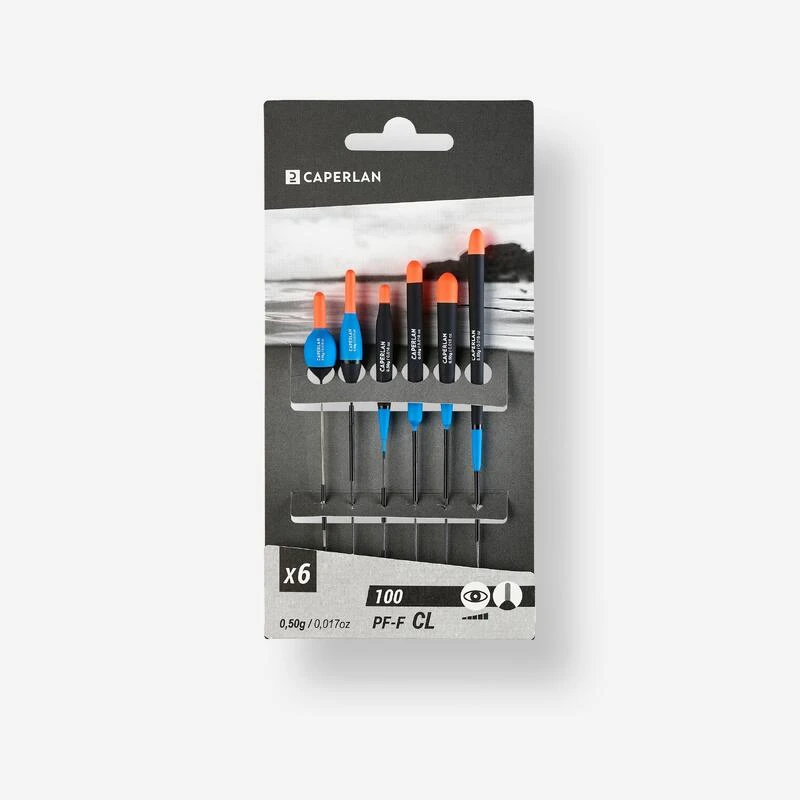 LOT DE 6 FLOTTEURS PECHE AU COUP F100 CL 0,5g