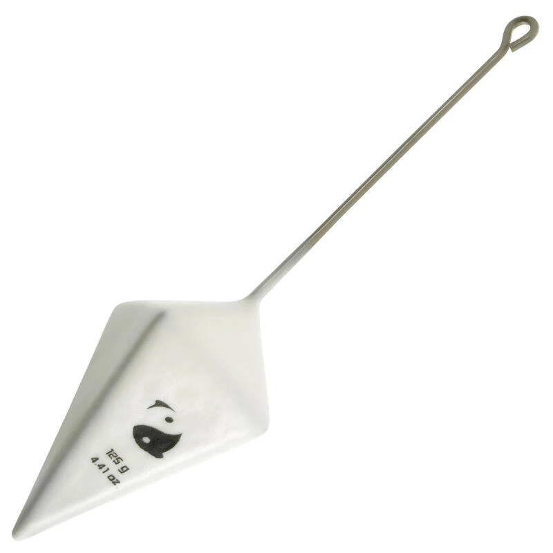 Plomb De PĂȘche En Surfcasting Pyramide + Tige X2 Blanc