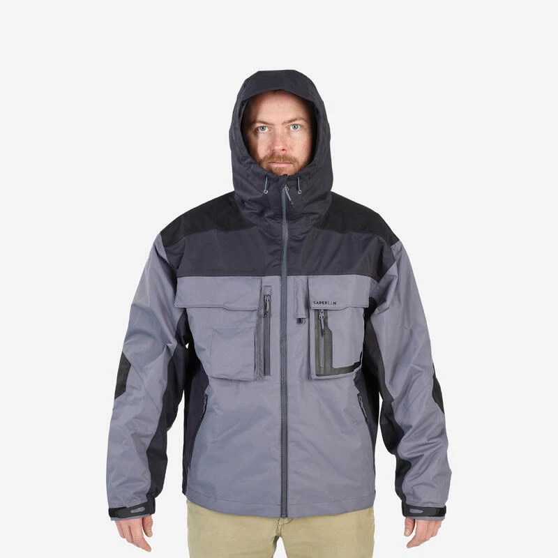 Veste De Pêche Imperméable 500 Grise – Image 2
