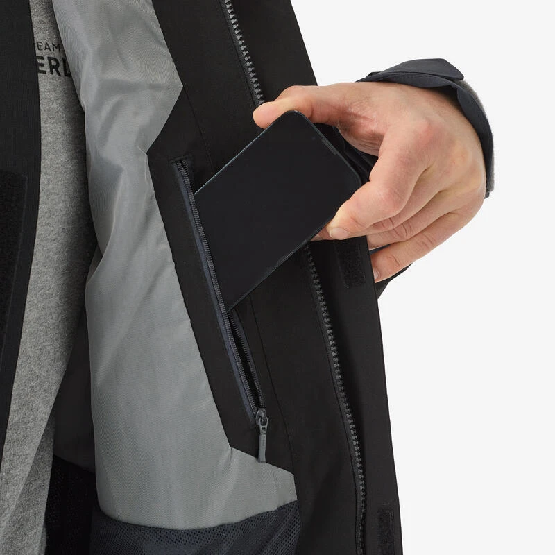 Veste De Pêche Imperméable Homme - FJ 500 WPF Grise Et Noir – Image 7